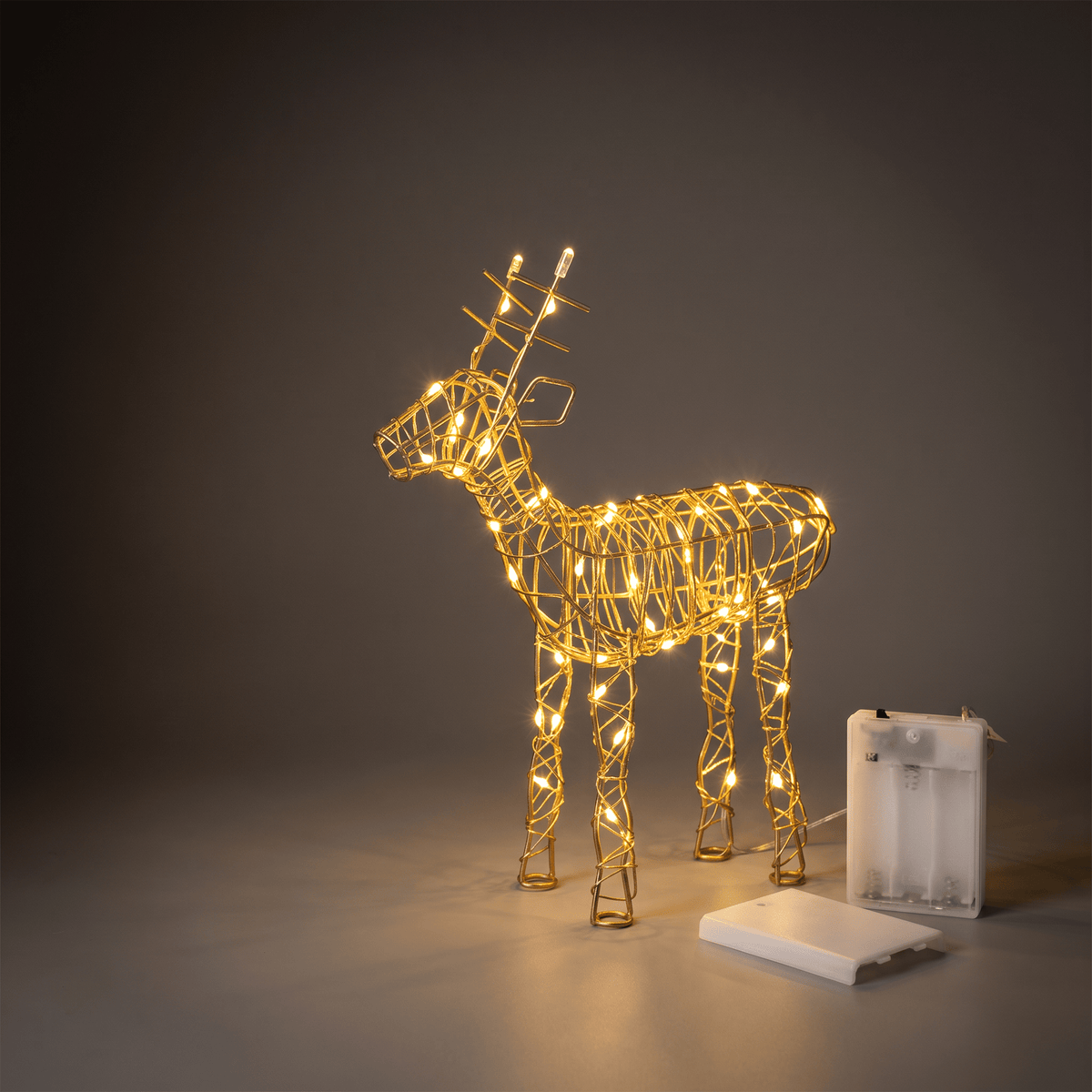 Large led reindeer on a table