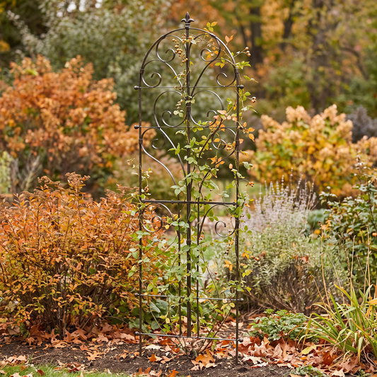 H Potter Large Italian Iron Garden Trellis - Freestanding - Heavy Duty