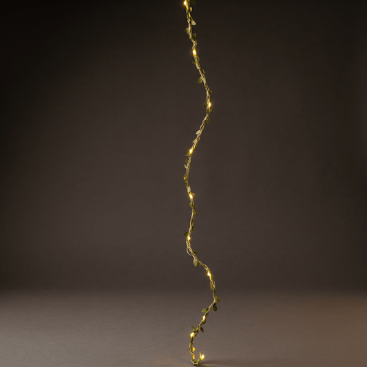 H Potter Leaf Twine Lights – Battery with Timer - Indoor String Lights