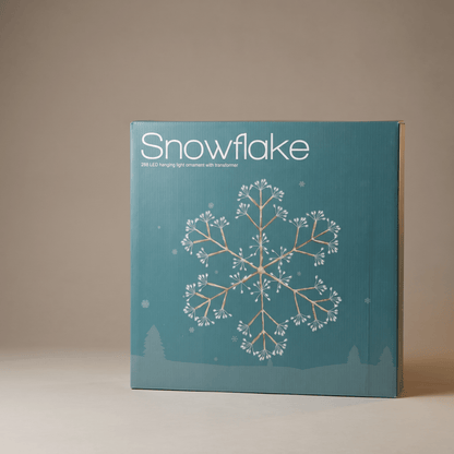 h potter hanging champagne crystal snowflake led ornament boxed for gifting