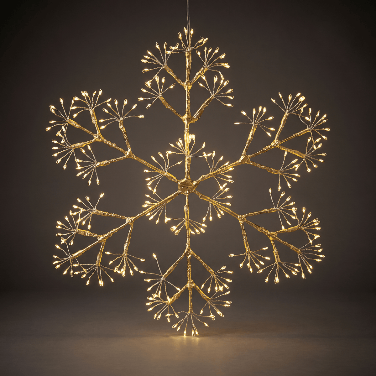 h potter hanging champagne crystal snowflake led ornament
