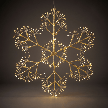 h potter hanging champagne crystal snowflake led ornament