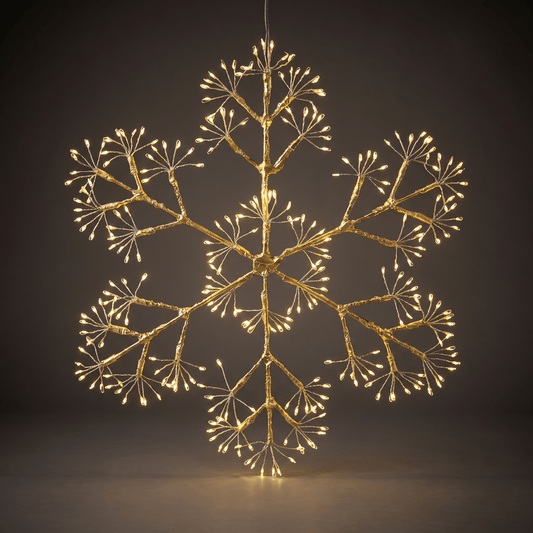 h potter hanging champagne crystal snowflake led ornament