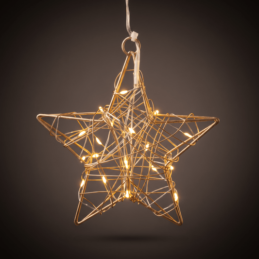 h potter hanging evening star led ornament