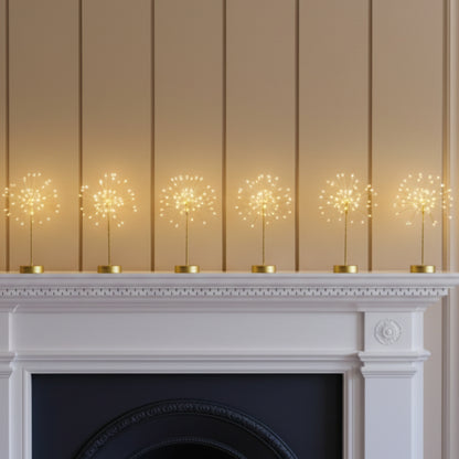 H Potter Mini Starlight Table Light – Gold 60-LED Battery Ornament with Timer