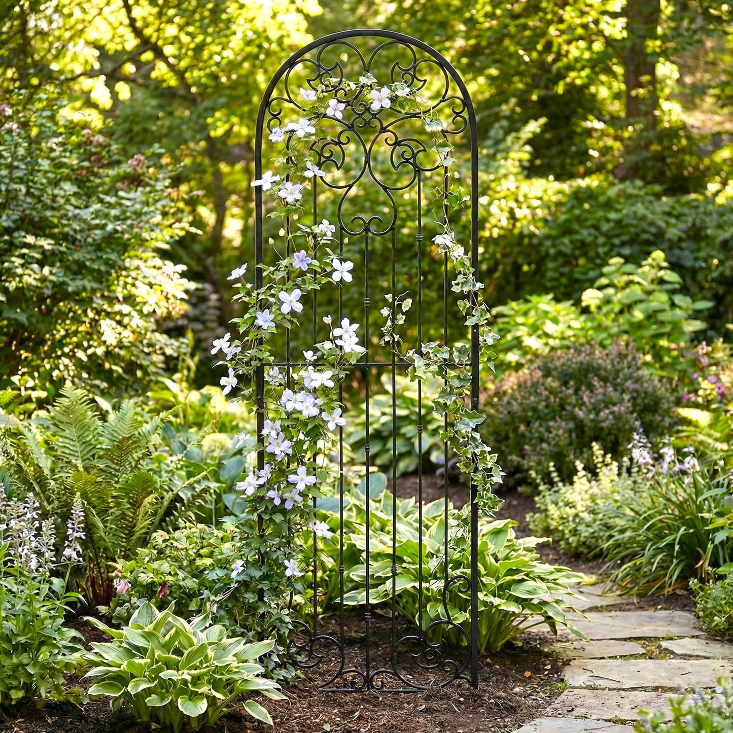 h potter freestanding 8 ft iron garden trellis