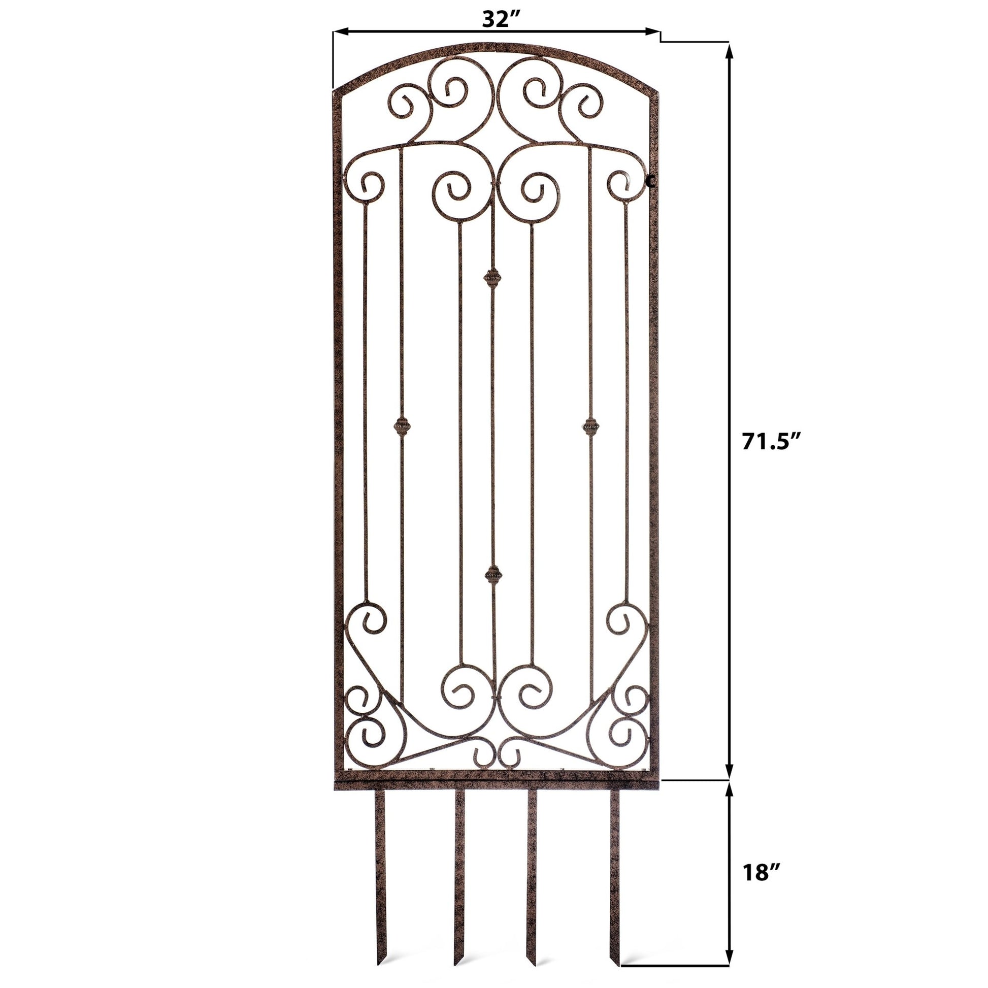 Dimensions of H Potter lenox estate trellis height and width on white