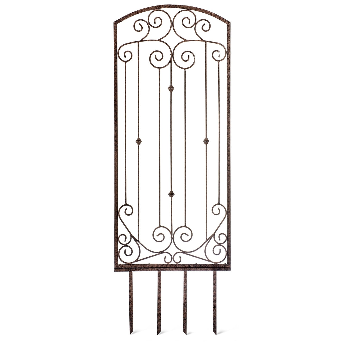 H Potter lenox estate trellis on white front view with ground stakes