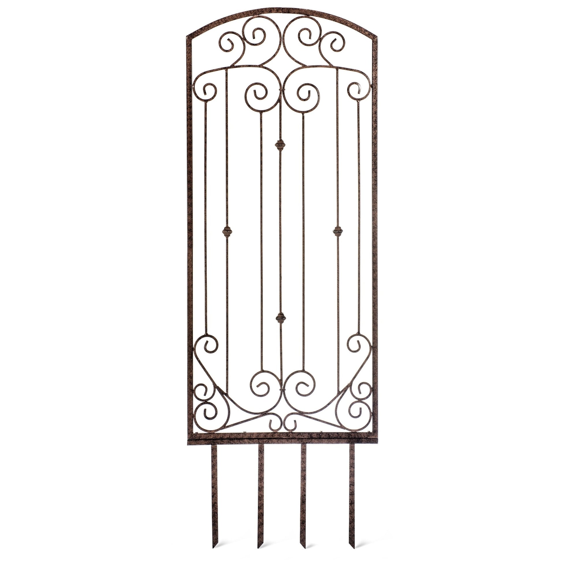 H Potter lenox estate trellis on white front view with ground stakes