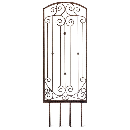H Potter lenox estate trellis on white front view with ground stakes