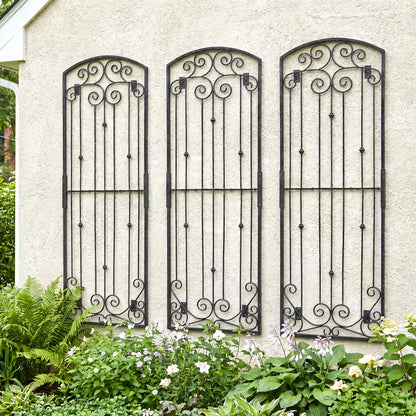 H Potter Lenox Estate Wall Trellis - Set of 3 – 8 Ft Tall 