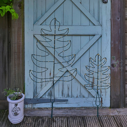 H Potter Solar Illuminated Estate Leaf Garden Light Large