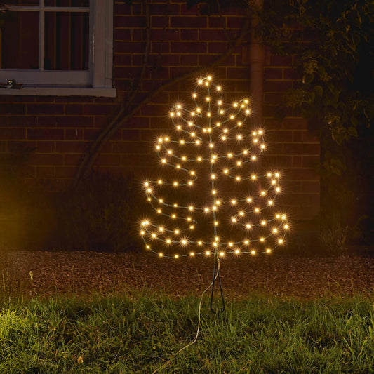 H Potter Solar Illuminated Estate Leaf Garden Light Large