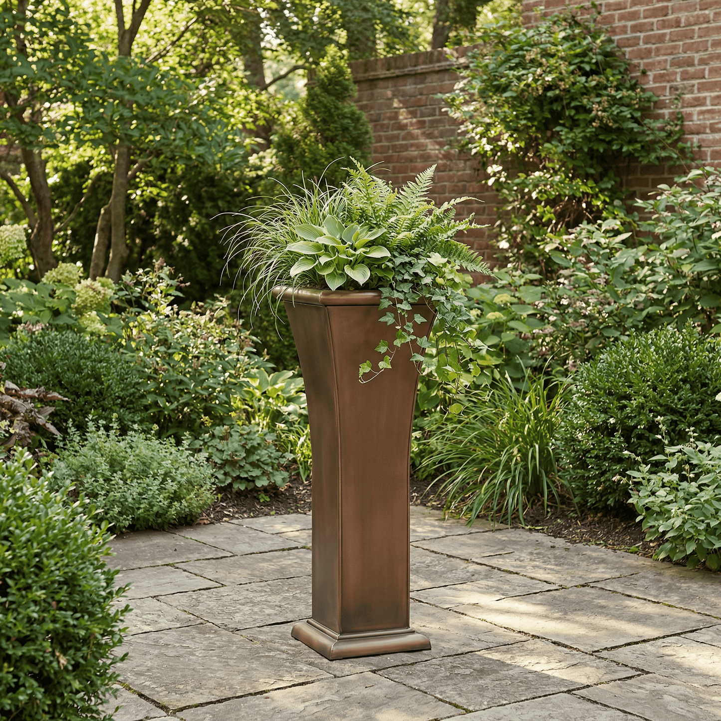 H Potter planter on stone patio