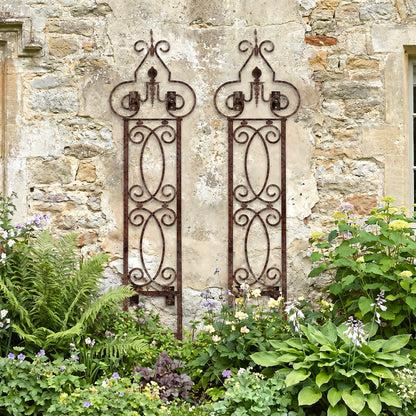 h potter set of 2 scroll trellis on a wall 