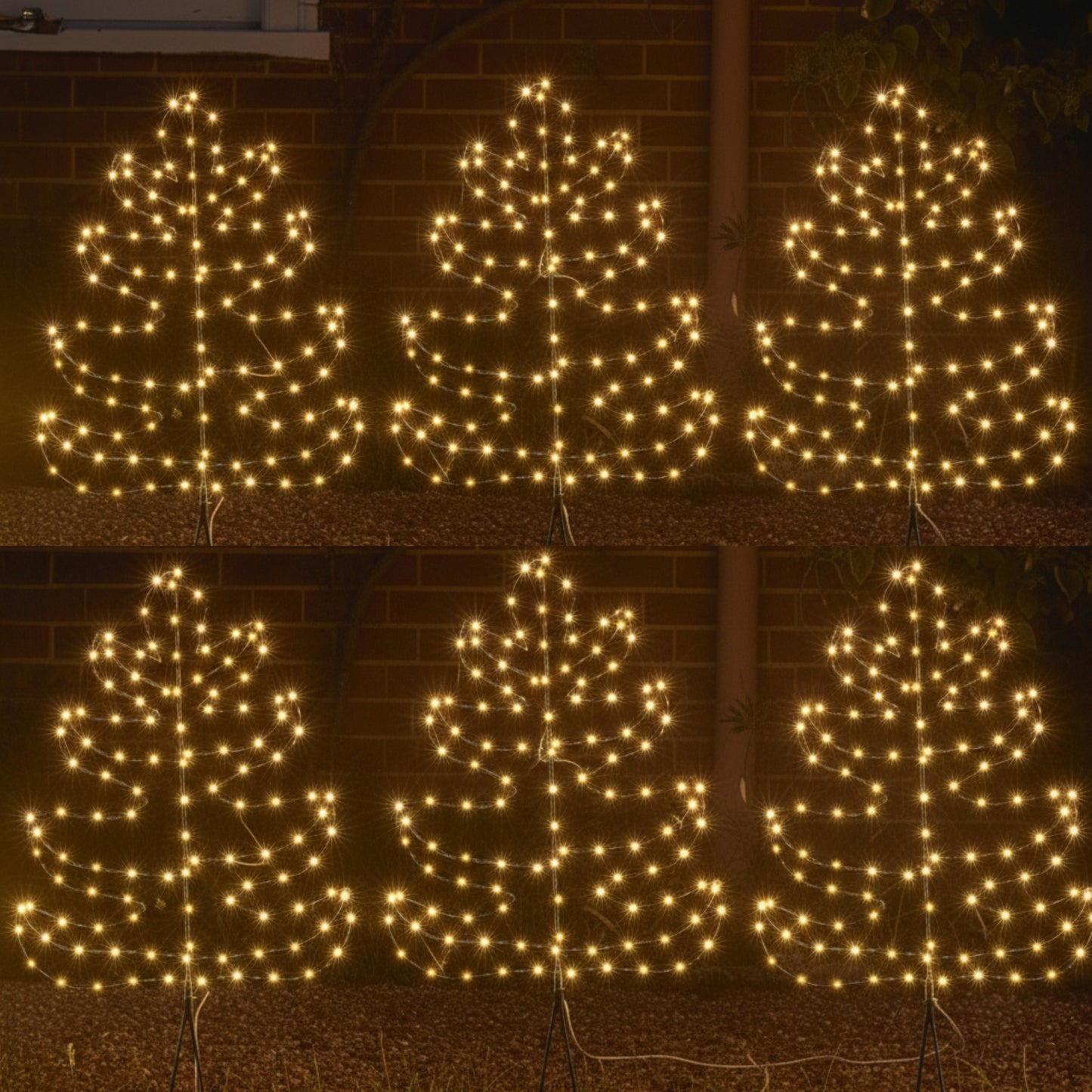 H Potter Solar Illuminated Estate Leaf Garden Light Large