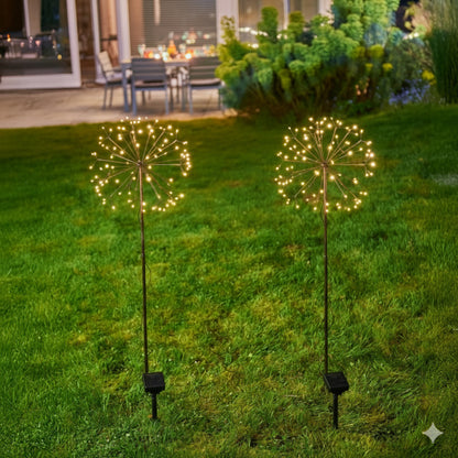 h potter solar garden blooms in backyard set of 2