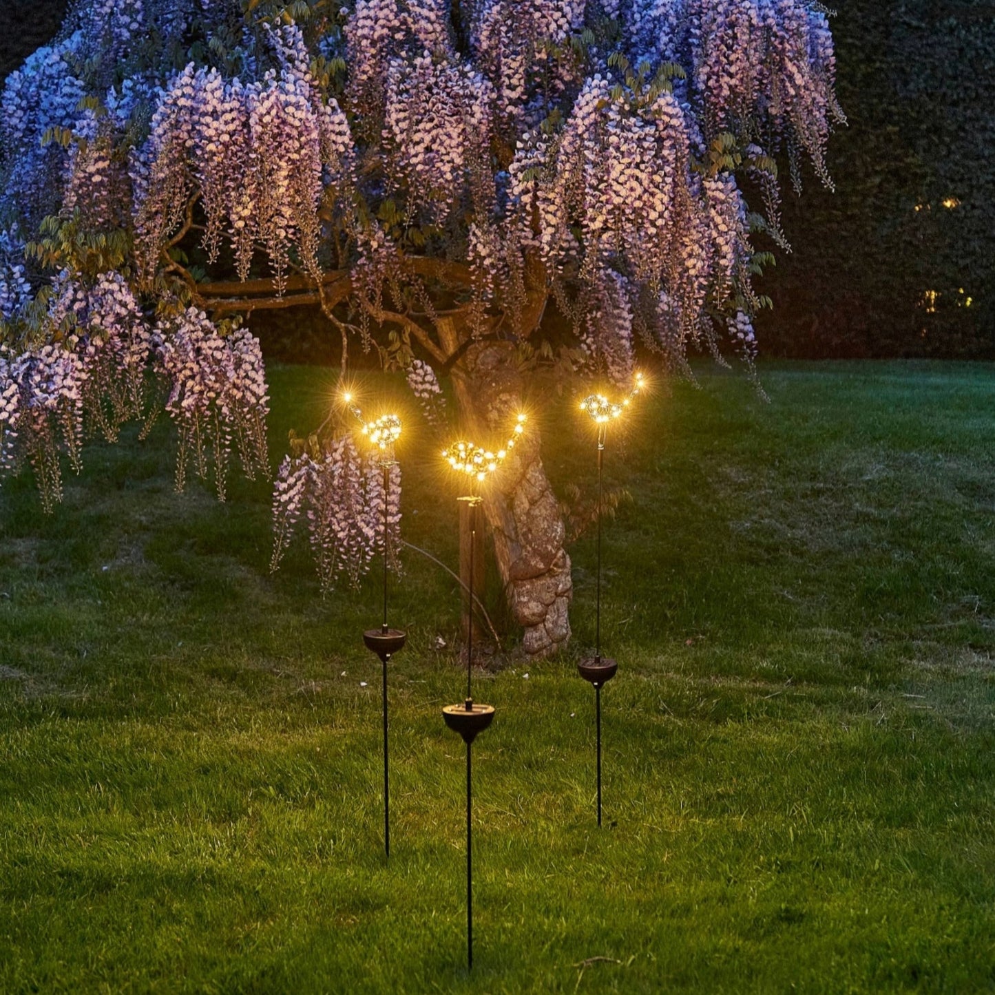 h potter solar sparrow garden staked in yard set 3