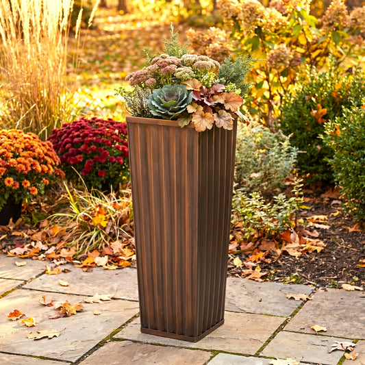 H Potter Ribbed Planter Small GAR546S