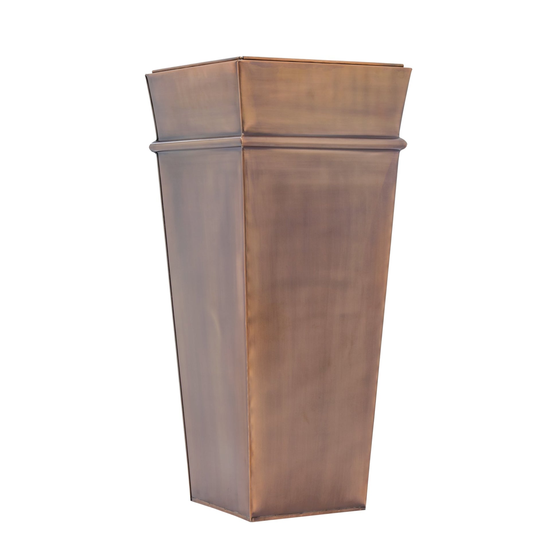 H Potter Tall Antique Copper Planter | 33" Tapered pot hero image
