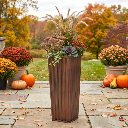 H Potter Tall Antique Copper Planter 36 Inch – Indoor Outdoor Entryway Planter