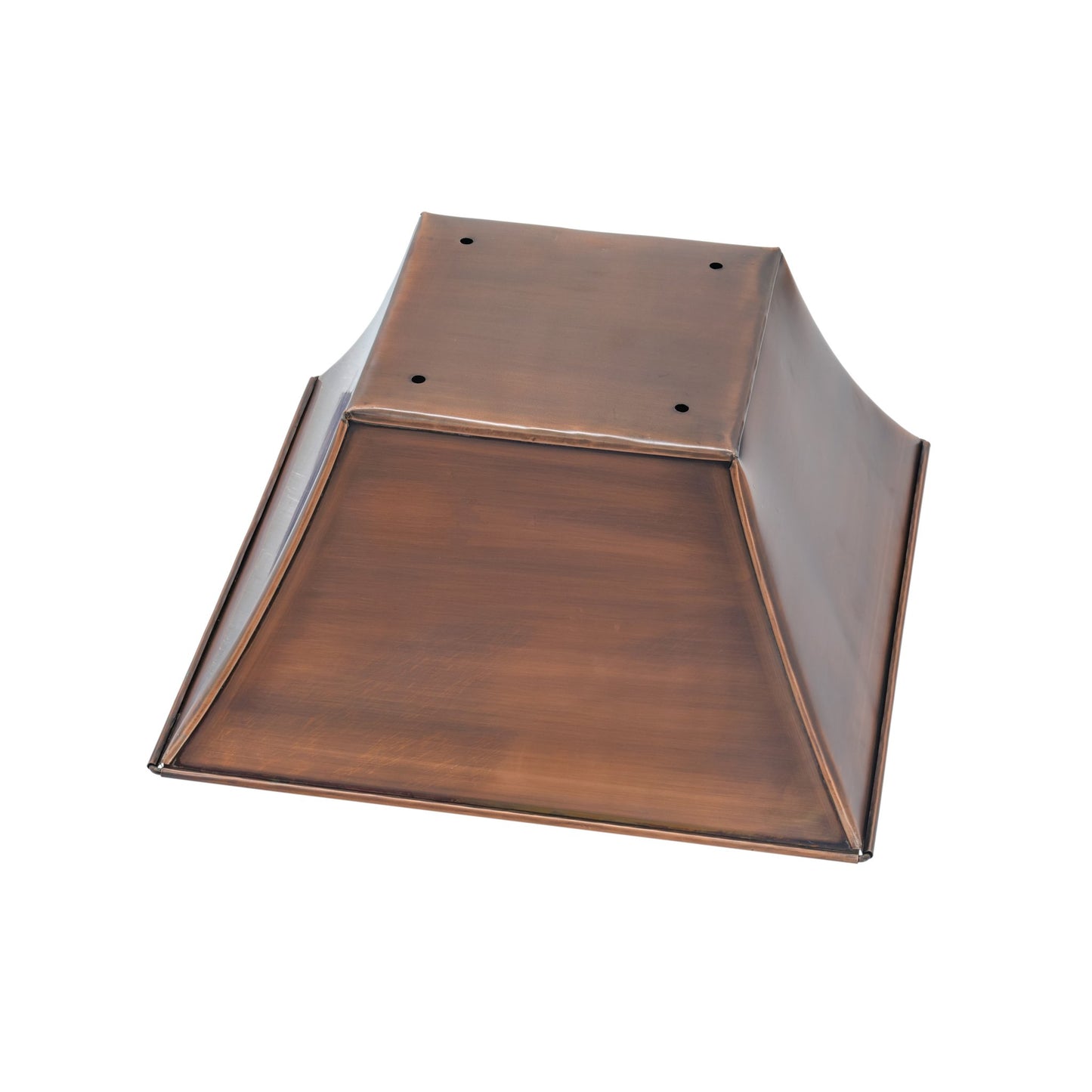 H Potter tall copper garden urn planter planting insert showing bottom with drainage holes