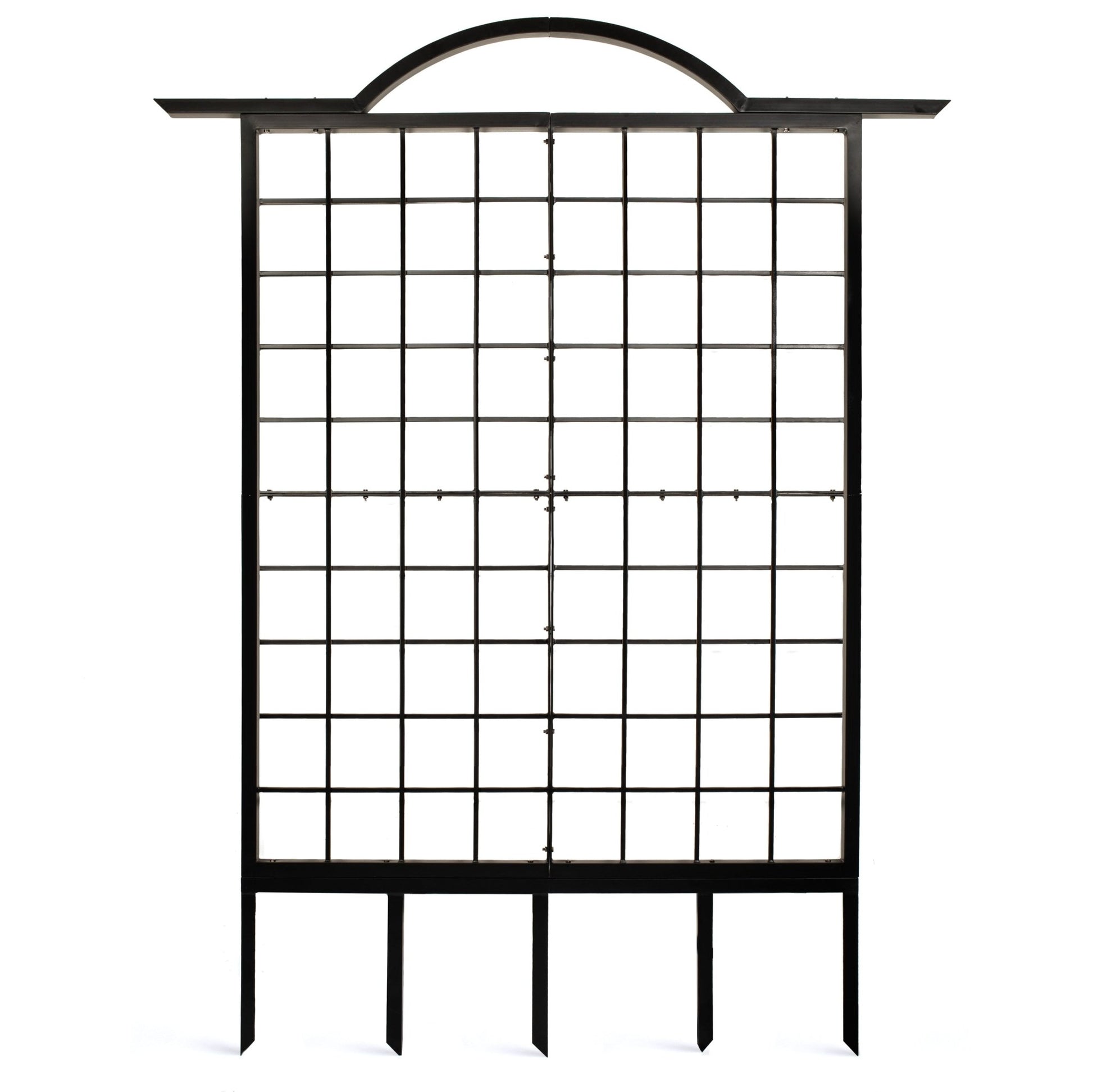 H Potter Garden Trellis front view black finish grid pattern