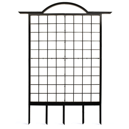 H Potter Garden Trellis front view black finish grid pattern