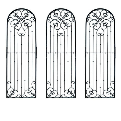 H Potter Garden Trellis Wrought Iron Heavy Scroll Metal Decoration Landscape Backyard Yard Art Structure for Climbing Plants