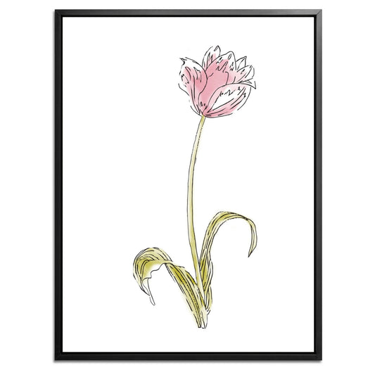 Pink Flower Botanical Fine Art Print by H Potter
