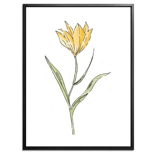 Yellow Flower Botanical Fine Art Print by H Potter