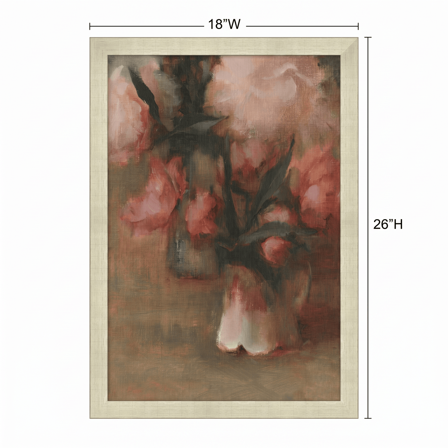 H Potter Stormlight and Peonies Canvas Wall Art