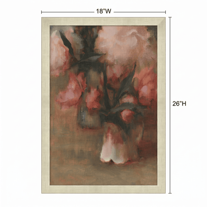 H Potter Stormlight and Peonies Canvas Wall Art