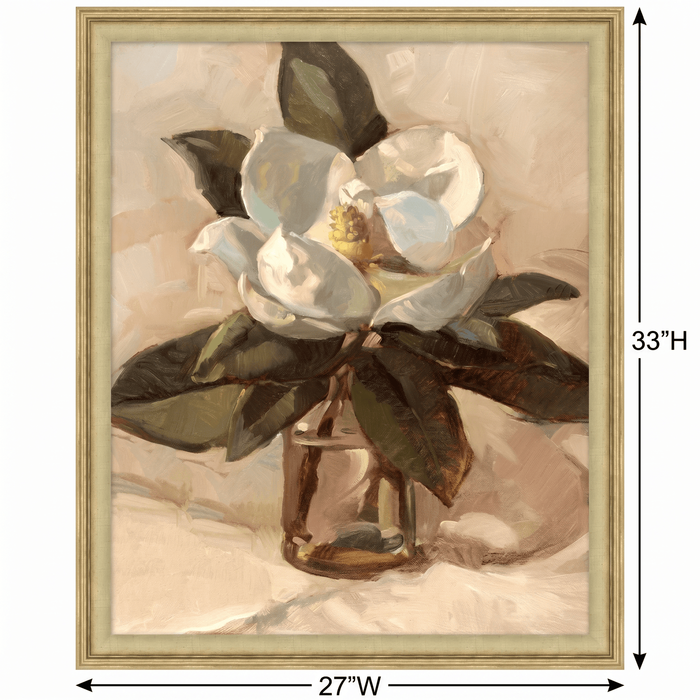 H Potter Modern Magnolia Canvas Wall Art