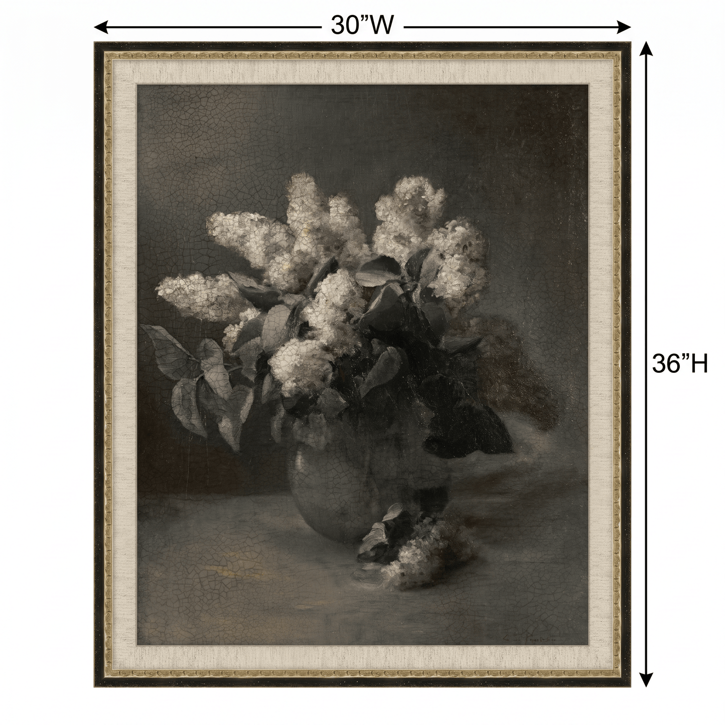 H Potter Floral In Low Light Canvas Wall Art