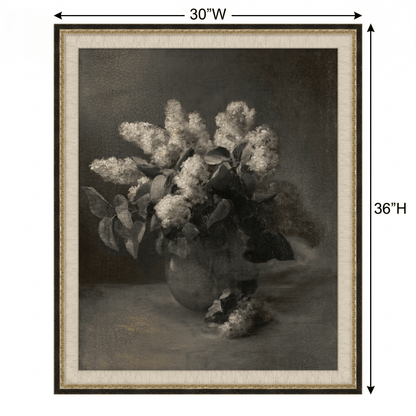 H Potter Floral In Low Light Canvas Wall Art