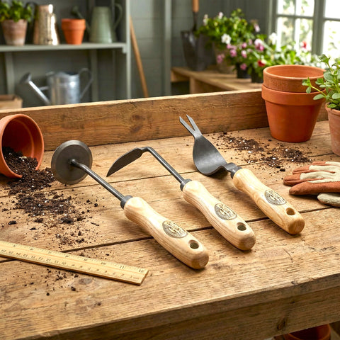 long handle garden tools set H Potter 3-Piece Weeding Gift Set