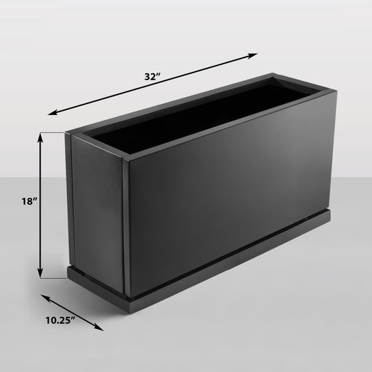 H Potter gray rectangle planter dimensional image