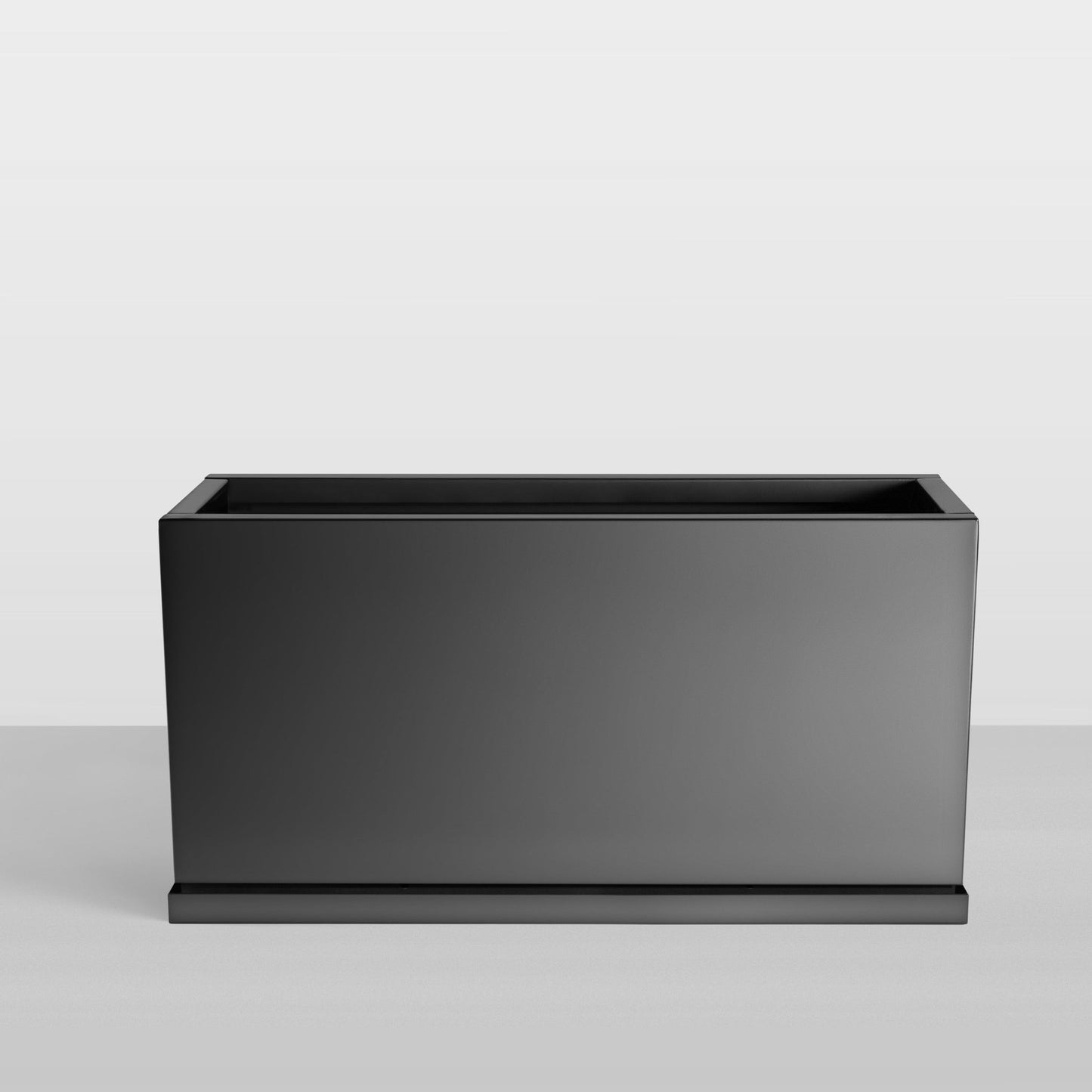 H Potter grey rectangular planter on a light gray background hero image