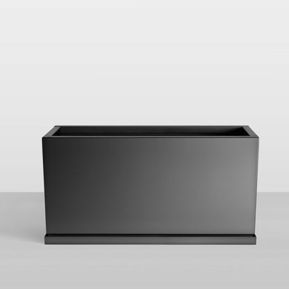 H Potter grey rectangular planter on a light gray background hero image