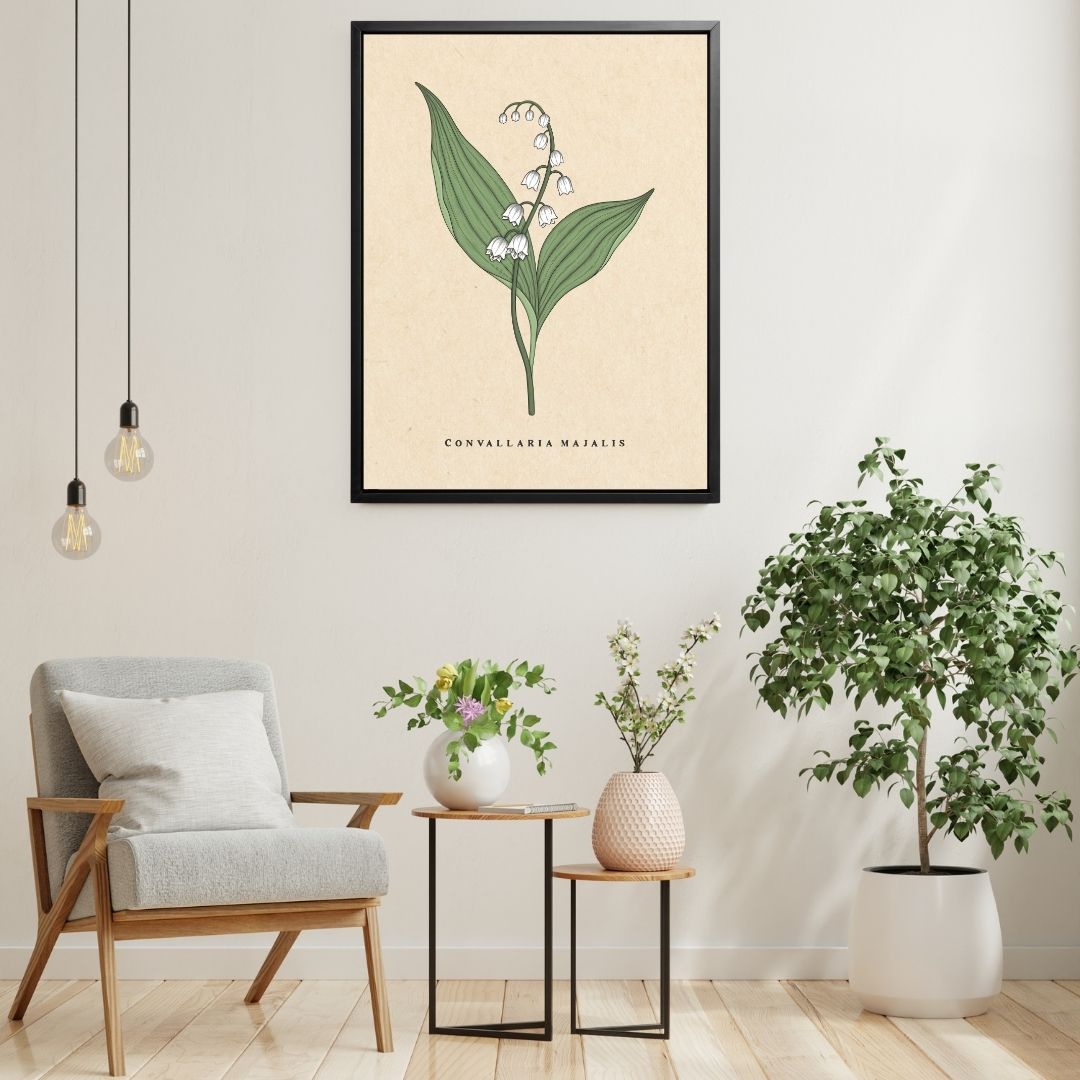 Lily of the Valley Botanical Fine Art Print by H Potter