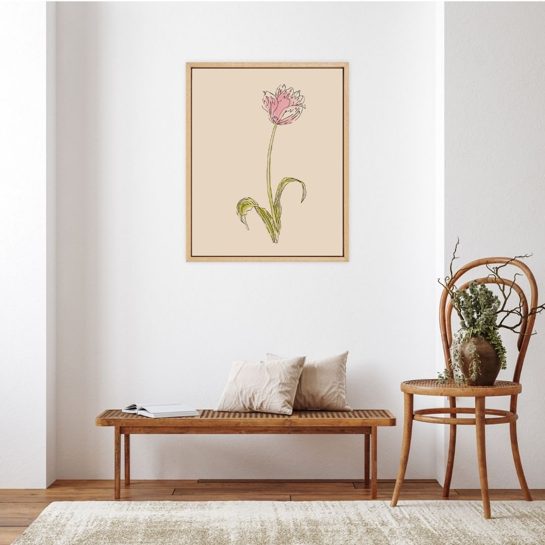 Pink Flower Botanical Fine Art Print by H Potter