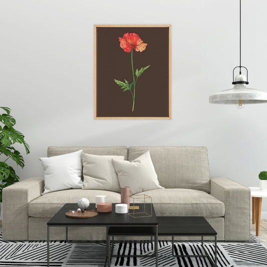 Poppy Botanical Fine Art Print by H Potter 1