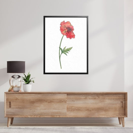 Poppy Botanical Fine Art Print by H Potter 2