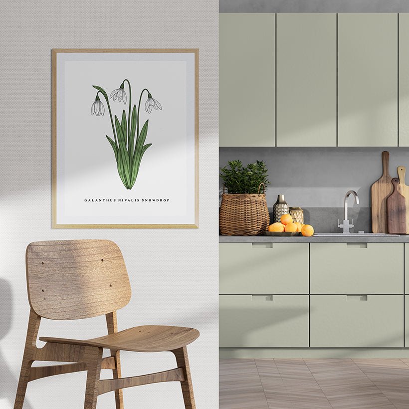 Spring Flowers Set Botanical Fine Art Print by H Potter