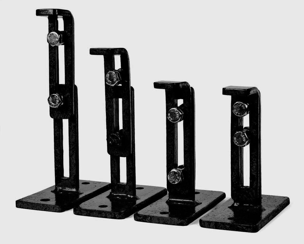 H Potter Wall Mounting Brackets Set of 4 in Black Finish