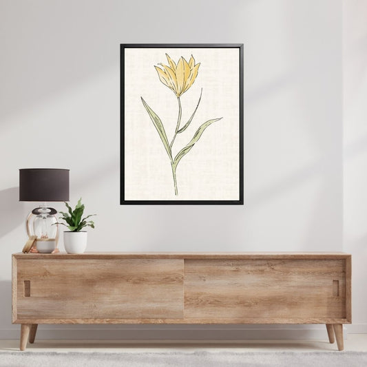 Yellow Flower Botanical Fine Art Print by H Potter