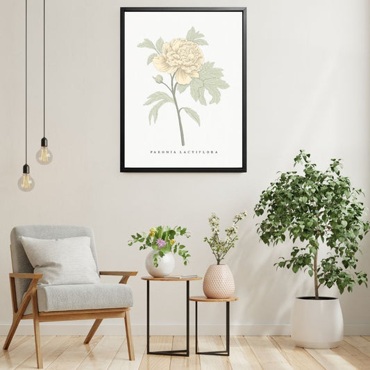 Peony Botanical Fine Art Print by H Potter Yellow