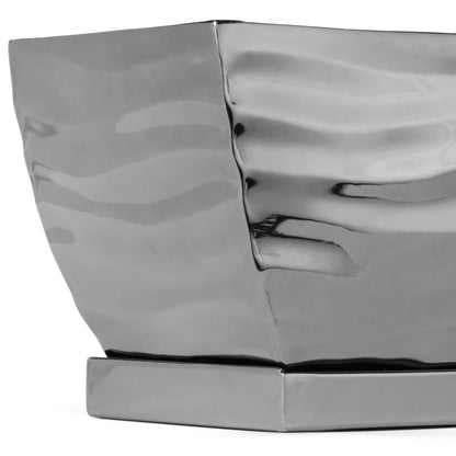 H Potter Rectangular Planter Flower Pot Indoor Outdoor Window Box Black Nickel Finish