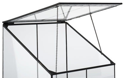 H Potter Terrarium Wardian Case Glass Plant Container Table Top Tall Orchids Herbs Fairy Garden Display Case